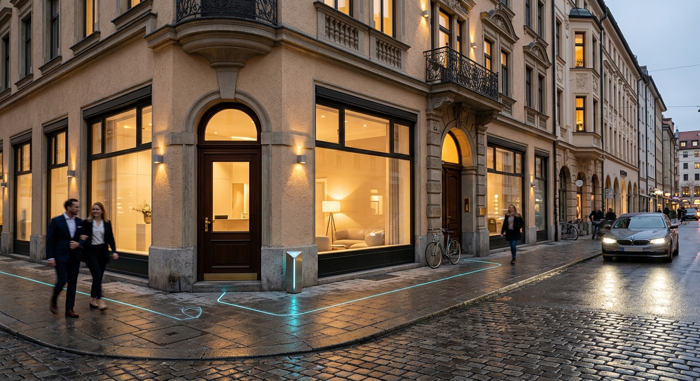 Premium business exterior representing growth and marketing services