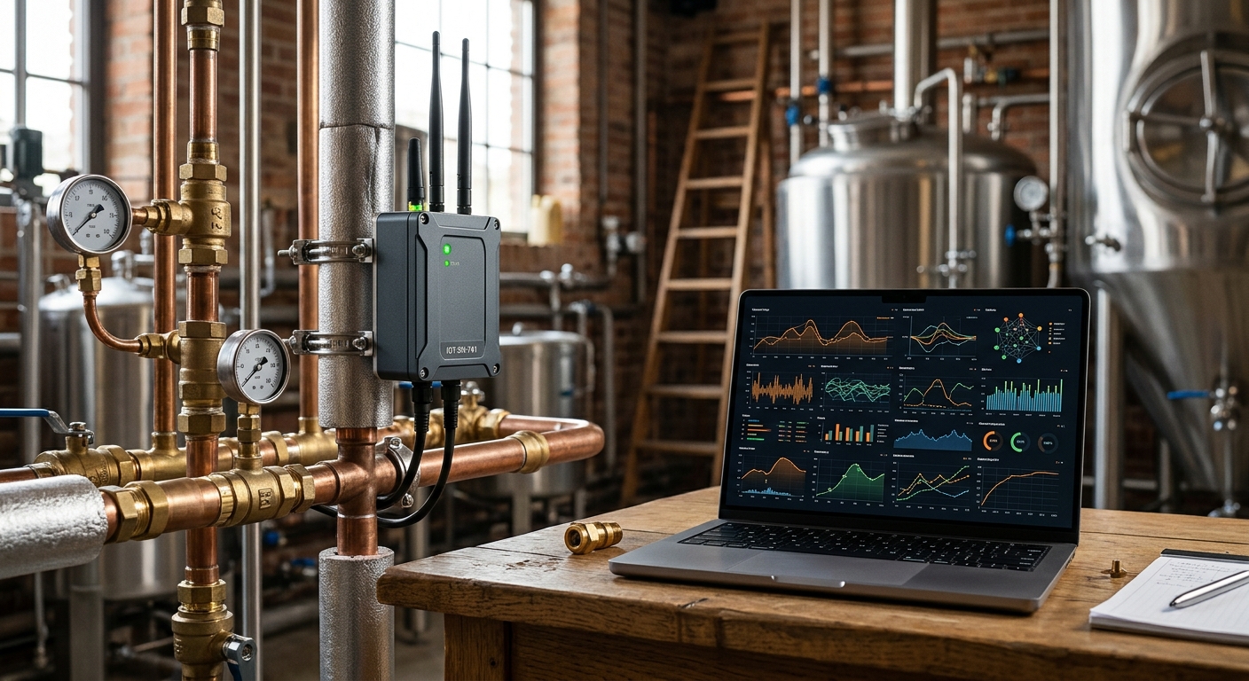 Premium connected device scene representing IoT solutions