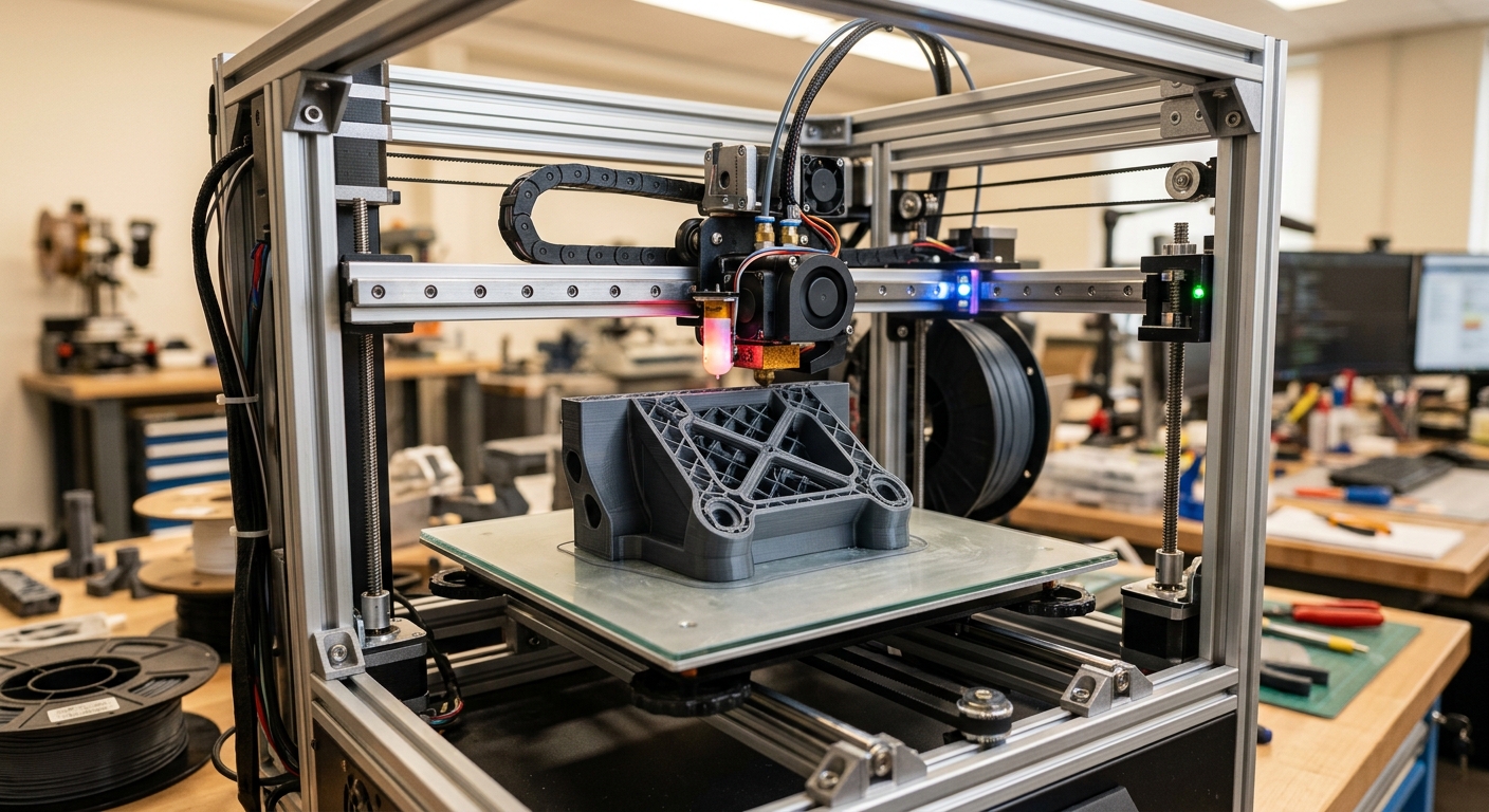 Premium physical prototype object on a refined studio desk