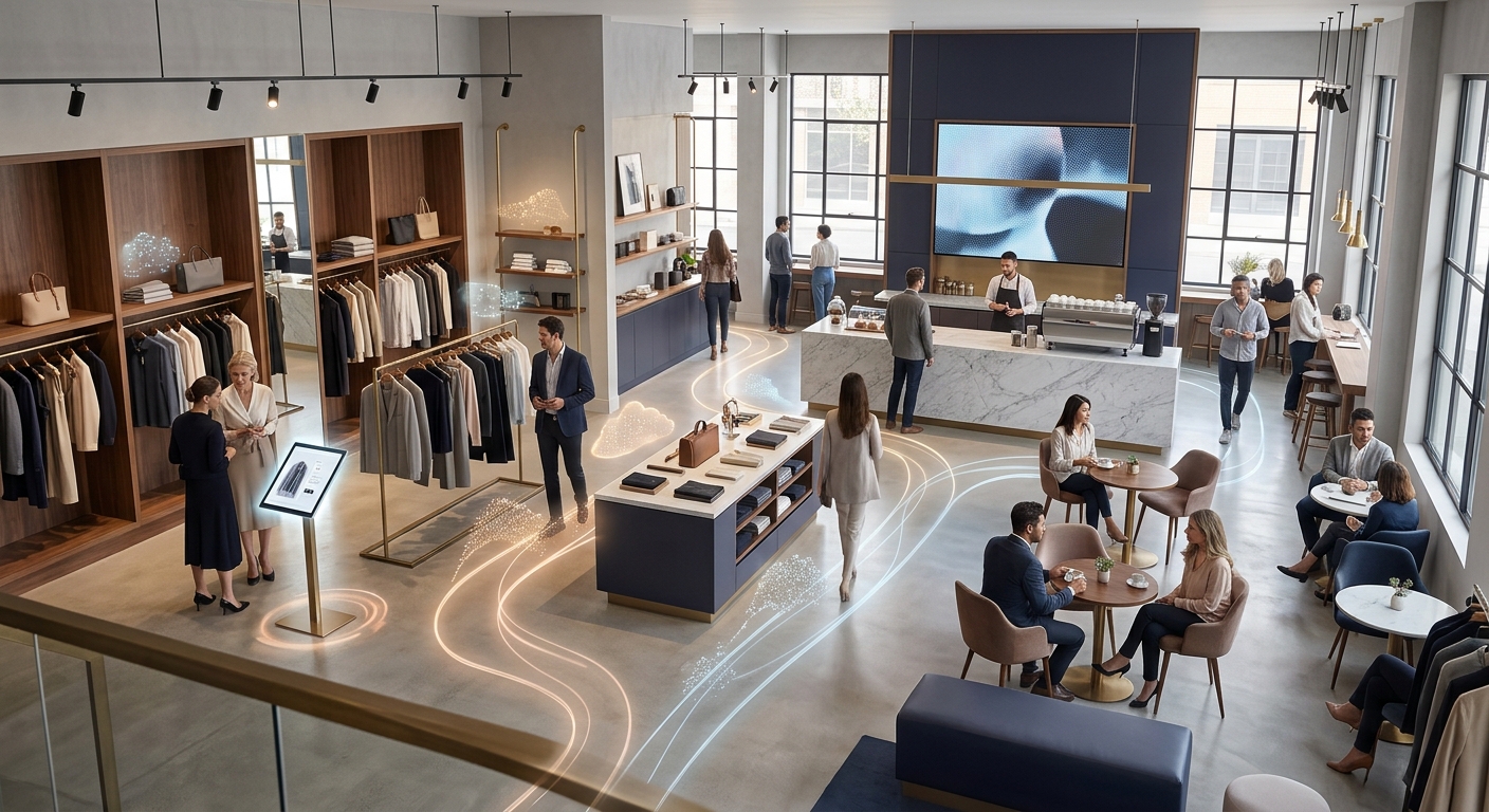 Premium commercial interior representing retail and foot traffic analytics